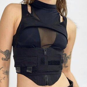 Namilia Corset Tactical Top Black Medium